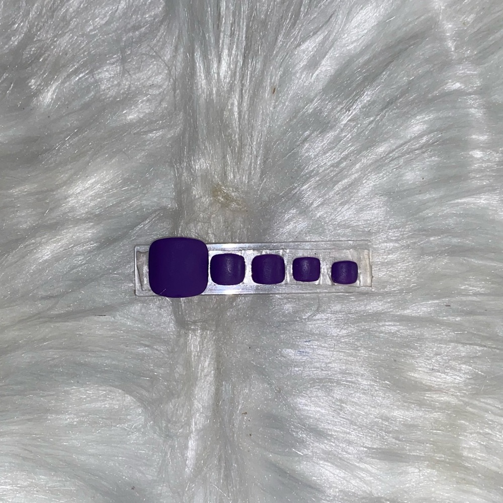 20pcs Matte Purple Toe Press on Nails - Picture 4 of 13